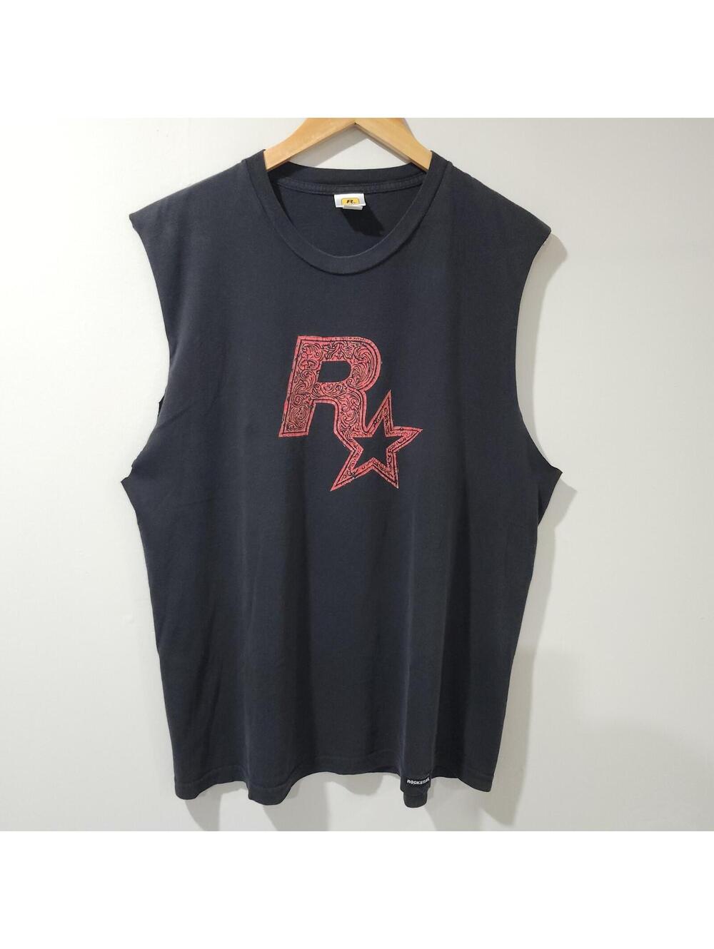 Vintage Y2K Rockstar Games GTA Grand Theft Auto Tank Top Sleeveless USA Mens XL